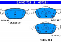 Kit de plaquettes de frein, frein à disque 13.0460-7291.2 ATE