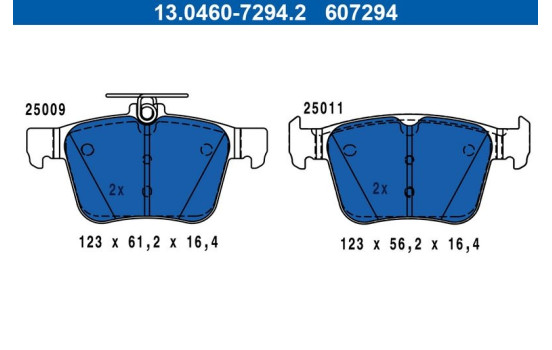 Kit de plaquettes de frein, frein à disque 13.0460-7294.2 ATE, Image 4