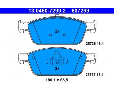 Kit de plaquettes de frein, frein à disque 13.0460-7299.2 ATE