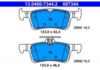 Kit de plaquettes de frein, frein à disque 13.0460-7344.2 ATE