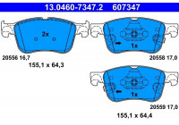 Kit de plaquettes de frein, frein à disque 13.0460-7347.2 ATE