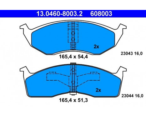 Kit de plaquettes de frein, frein à disque 13.0460-8003.2 ATE, Image 2