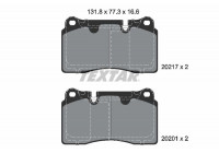 Kit de plaquettes de frein, frein à disque 2021703 Textar