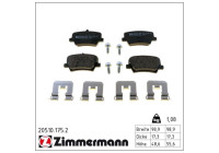 Kit de plaquettes de frein, frein à disque 20510.175.2 Zimmermann
