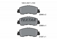 Kit de plaquettes de frein, frein à disque 2094901 Textar