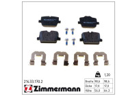 Kit de plaquettes de frein, frein à disque 21433.170.2 Zimmermann