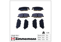 Kit de plaquettes de frein, frein à disque 21568.150.1 Zimmermann