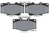 Kit de plaquettes de frein, frein à disque 2167904 Textar