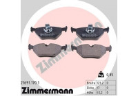 Kit de plaquettes de frein, frein à disque 21691.170.1 Zimmermann