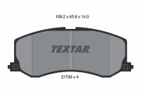 Kit de plaquettes de frein, frein à disque 2173001 Textar