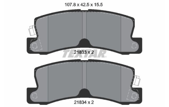 Kit de plaquettes de frein, frein à disque 2183301 Textar