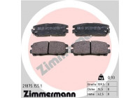 Kit de plaquettes de frein, frein à disque 21875.155.1 Zimmermann