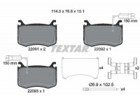 Kit de plaquettes de frein, frein à disque 2209101 Textar