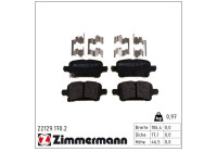 Kit de plaquettes de frein, frein à disque 22129.170.2 Zimmermann