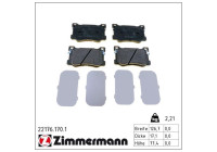 Kit de plaquettes de frein, frein à disque 22176.170.1 Zimmermann