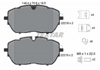 Kit de plaquettes de frein, frein à disque 2221801 Textar