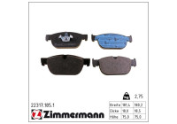 Kit de plaquettes de frein, frein à disque 22317.185.1 Zimmermann