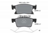 Kit de plaquettes de frein, frein à disque 2234501 Textar