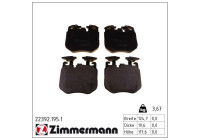 Kit de plaquettes de frein, frein à disque 22392.195.1 Zimmermann