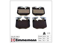 Kit de plaquettes de frein, frein à disque 22425.200.1 Zimmermann