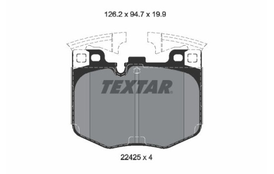 Kit de plaquettes de frein, frein à disque 2242501 Textar