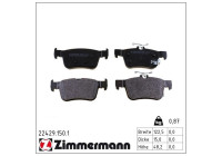 Kit de plaquettes de frein, frein à disque 22429.150.1 Zimmermann