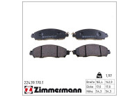 Kit de plaquettes de frein, frein à disque 22439.170.1 Zimmermann