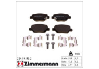 Kit de plaquettes de frein, frein à disque 22449.170.2 Zimmermann