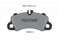 Kit de plaquettes de frein, frein à disque 2246901 Textar