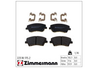 Kit de plaquettes de frein, frein à disque 22518.175.2 Zimmermann