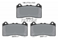 Kit de plaquettes de frein, frein à disque 2256901 Textar