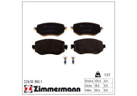 Kit de plaquettes de frein, frein à disque 22610.180.1 Zimmermann