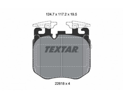 Kit de plaquettes de frein, frein à disque 2261801 Textar