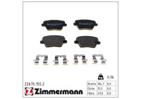 Kit de plaquettes de frein, frein à disque 22675.155.2 Zimmermann