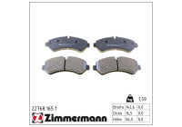 Kit de plaquettes de frein, frein à disque 22768.165.1 Zimmermann