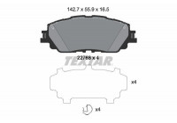 Kit de plaquettes de frein, frein à disque 2276801 Textar