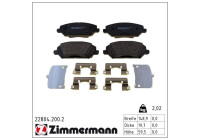 Kit de plaquettes de frein, frein à disque 22804.200.2 Zimmermann