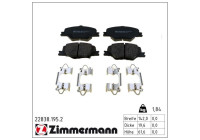 Kit de plaquettes de frein, frein à disque 22838.195.2 Zimmermann