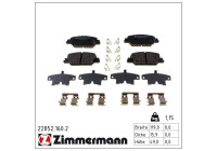 Kit de plaquettes de frein, frein à disque 22852.160.2 Zimmermann