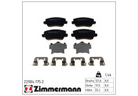 Kit de plaquettes de frein, frein à disque 22904.175.2 Zimmermann