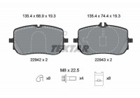 Kit de plaquettes de frein, frein à disque 2294201 Textar