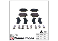 Kit de plaquettes de frein, frein à disque 22953.170.2 Zimmermann
