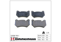 Kit de plaquettes de frein, frein à disque 22958.170.1 Zimmermann