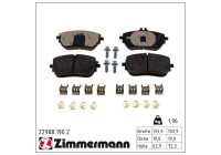 Kit de plaquettes de frein, frein à disque 22988.190.2 Zimmermann