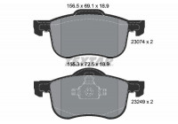 Kit de plaquettes de frein, frein à disque 2307401 Textar