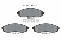 Kit de plaquettes de frein, frein à disque 2308601 Textar