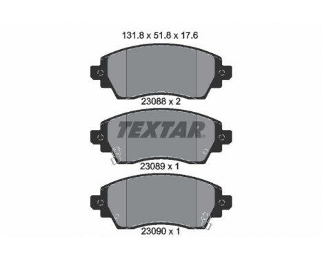 Kit de plaquettes de frein, frein à disque 2308801 Textar