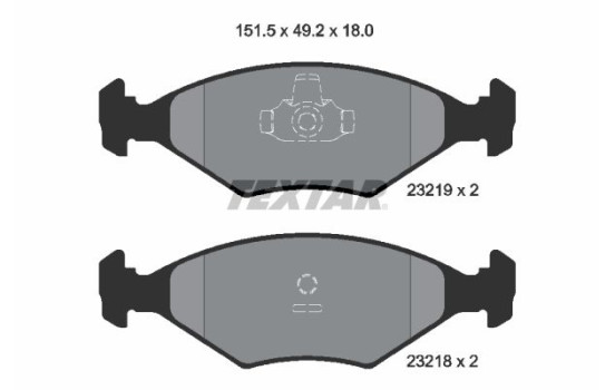 Kit de plaquettes de frein, frein à disque 2321901 Textar