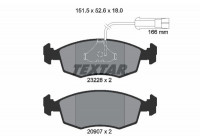 Kit de plaquettes de frein, frein à disque 2322702 Textar