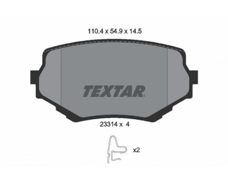 Kit de plaquettes de frein, frein à disque 2331401 Textar